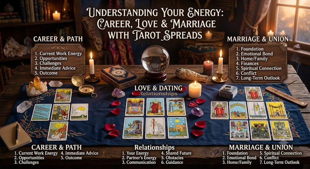 Tarot Spreads for Career, Love & Marriage